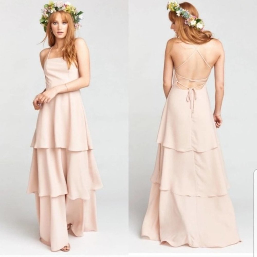 SHOW ME YOUR MUMU | Calypso Ruffle Strappy Tiered Maxi Dress - Size S